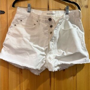 Denim Forum White Jean Shorts Size 30